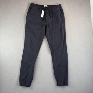 Taylor Stitch Pants Mens Medium Navy Blue Apres Jogger Casual Elastic Twill New